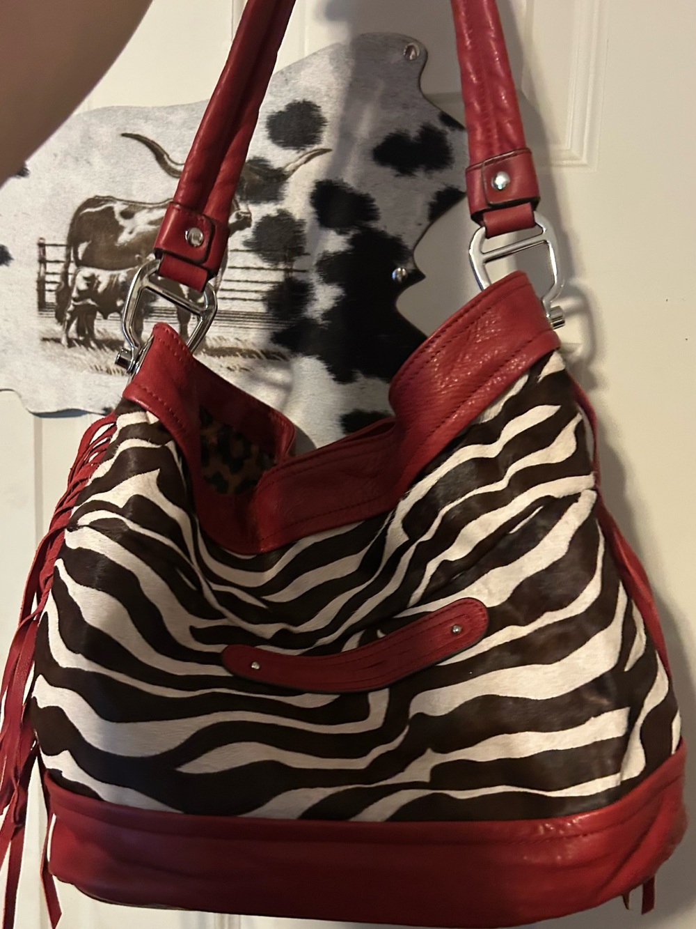 B. Markowsky, Zebra Print, Shoulder Bag - Picture 4 of 16